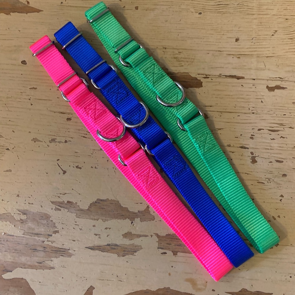 3 large adjustable martingale collars